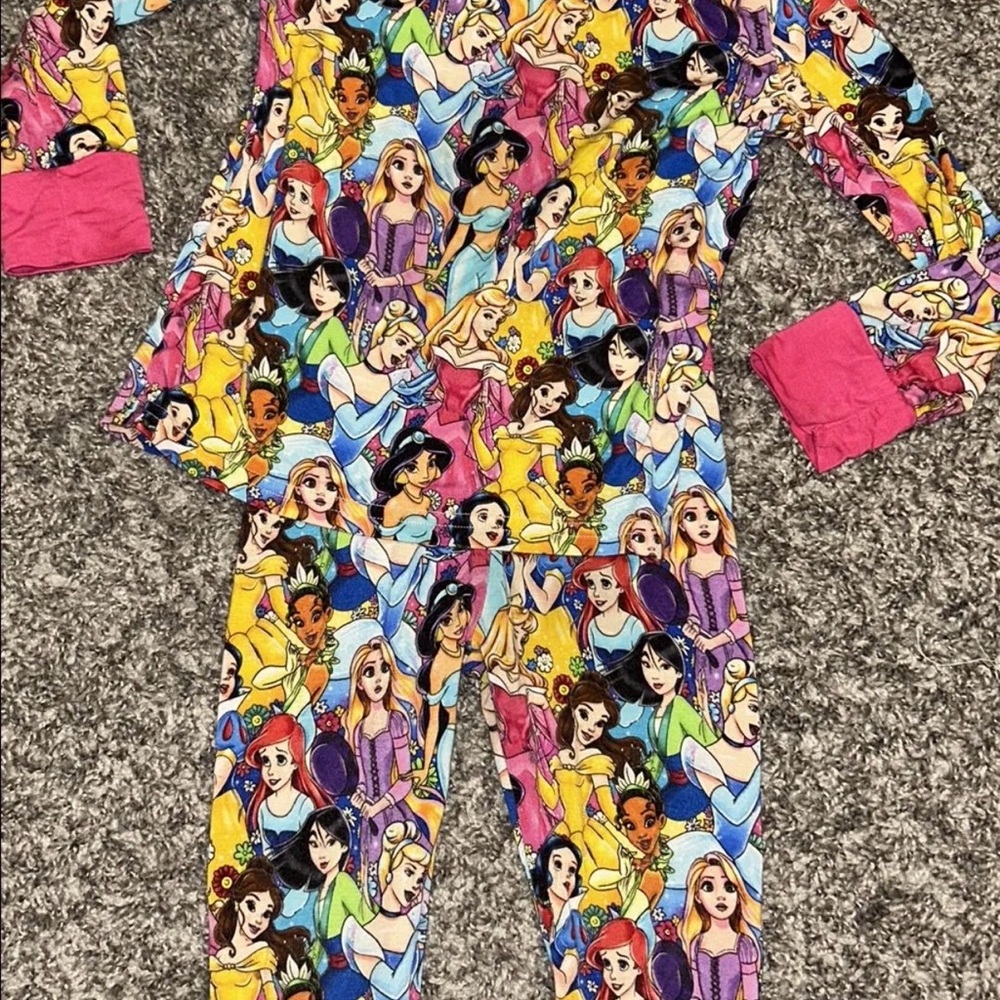 Disney Princess Kids One Piece Footies - Multicolor